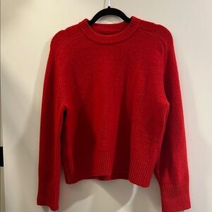 Abercrombie & Fitch Red Crew Neck Sweater